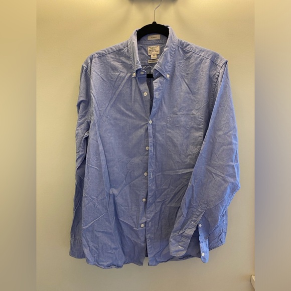 Blue J Crew Medium organic cotton button up - Picture 1 of 2